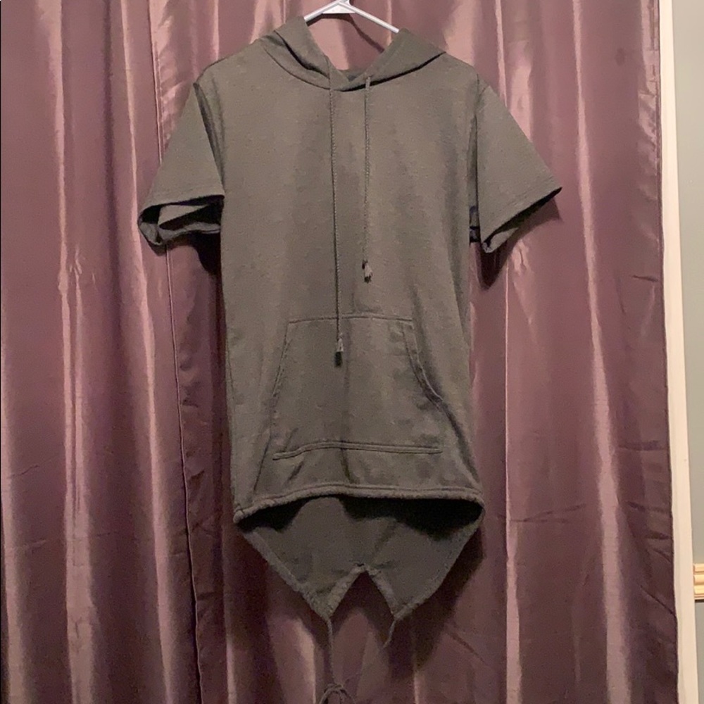 Long, short sleeved hoodie